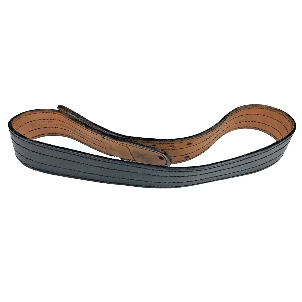 Dutyman 4011U Duty Belt Black Full‎ Grain Leather 4-Row Stitch 52.5